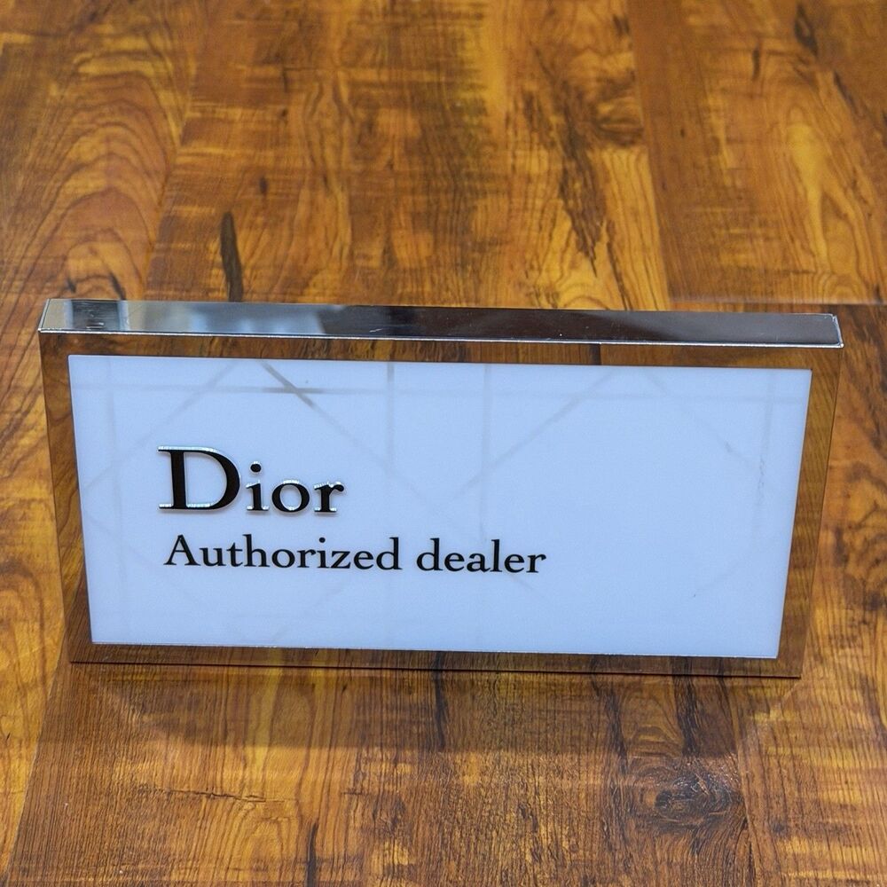VTG Dior Eyeglass Sunglasses Authorized Dealer Metal Trimmed Store Display Sign